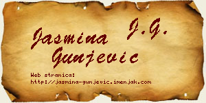 Jasmina Gunjević vizit kartica